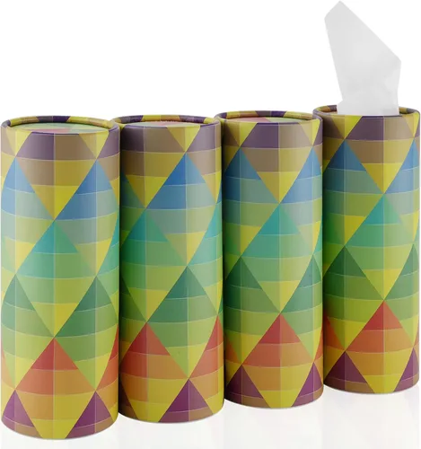 Vista 9 de SINGARO Portapañuelos para Coche, Paquete de 4 Portavasos para Pañuelos Faciales con Bolsa de Pañuelos de Viaje, Caja de Pañuelos para Coche