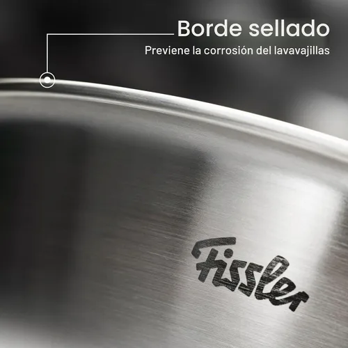 Vista 9 de Fissler M5 Pro-Ply - Sartén de acero inoxidable de 5 capas, 8 pulgadas