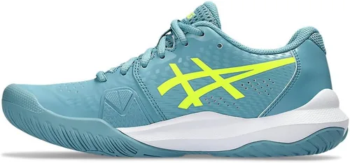Vista 4 de ASICS Zapatillas Gel-Challenger 14 para mujer, 11, GRIS Azul/Amarillo de seguridad