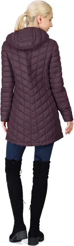 Vista 3 de Outdoor Ventures - Abrigo largo, acolchado, Thermolite con capucha, ultraligero y cálido Maryan para mujer