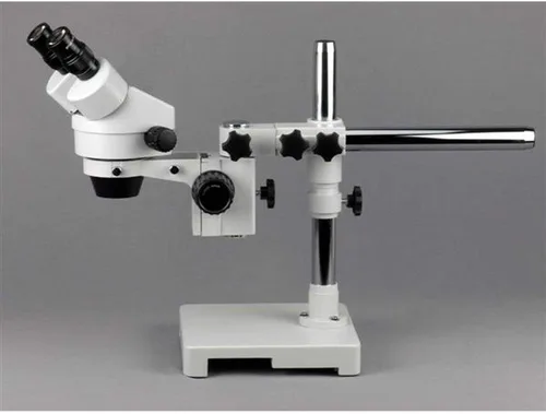 Vista 3 de AmScope SM-3BZ-FRL Microscopio de zoom estéreo binocular profesional, ocular WH10x, aumento de 3.5X-90X, objetivo de zoom 0.7X-4.5X, luz de anillo