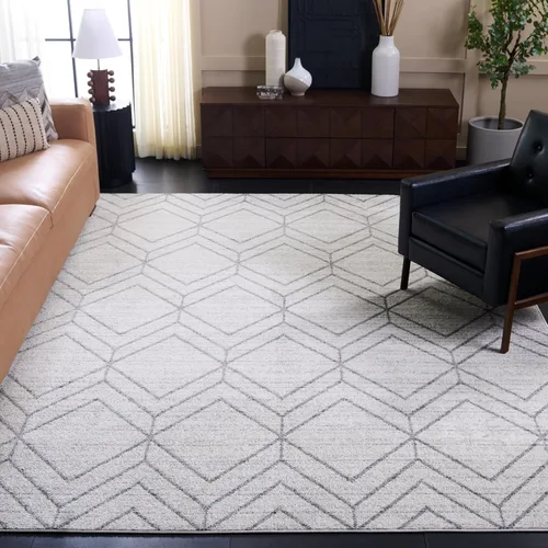 Vista 75 de SAFAVIEH Adirondack Collection - Alfombra decorativa, 2 x 3 pies, color negro y marfil, diseño geométrico moderno, no desprende pelusa y de fácil