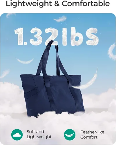 Vista 65 de BAGSMART Bolsa de mano para mujer con cremallera, bolsa de gimnasio con compartimentos, bolsa de trabajo para enfermera, baile, bolsa de yoga