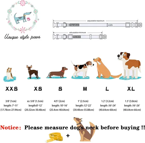 Vista 6 de Unique style paws Collar de perro del día de San Patricio con corbata, collar de cachorro de corazón de trébol de arco iris para niños pequeños