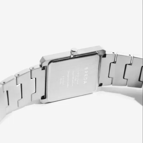 Vista 4 de Breda Reloj de pulsera de acero inoxidable y metal 'Pulse' para hombre, 1.024in, plateado, Movimiento de cuarzo