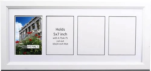 Vista 16 de Creative Picture Frames Marco de Fotos Negro con 2 Aberturas de Vidrio que Contiene Fotografías de 5 por 7 Pulgadas con Paspartú Negro de 10X12