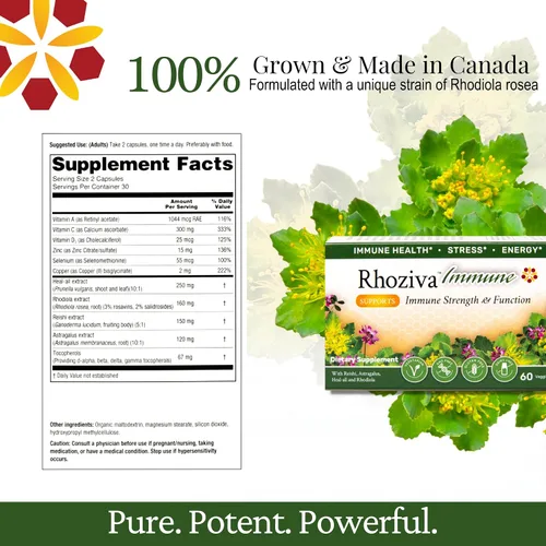 Vista 6 de Apoyo inmunológico, potenciador de energía con vitamina C, D3 y suplemento de zinc, Rhodiola Rosea, extracto de hongo reishi, astrágalo, bienestar