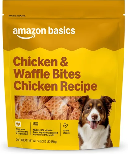 Vista 9 de Marca Amazon – Golosinas Wag para perros, bocados de pollo y waffle, 12 onzas resellables, paquete de 1