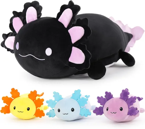 Vista 23 de MaoGoLan 4 animales de peluche de castor con tres bebés en el interior, regalo de felpa de castor gigante esponjoso de 17.7 pulgadas, divertidos