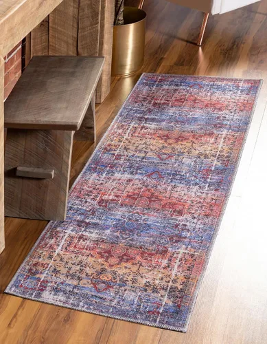 Vista 52 de Unique Loom Renaissance Collection - Alfombra rectangular de 2 x 3 pies 1 pulgada, color azul y verde Azul Verde/Azul