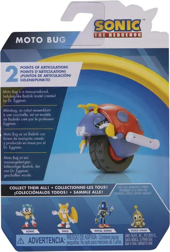 Vista 7 de Sonic The Hedgehog Figura de acción de 2.5 pulgadas Moto Bug juguete coleccionable