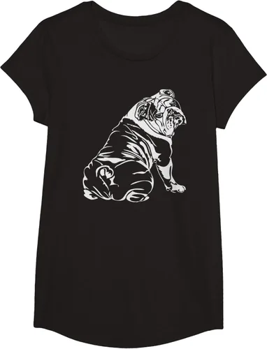 Vista 3 de Gracioso Bulldog Inglés playera perro Hund playera regalo, Azul (Heather blue)