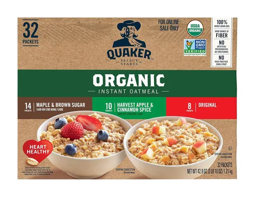 Vista 6 de Quaker - Avena Steel Cut Quick 3 Minute, paquete variado de 2 sabores, paquetes individuales, 32