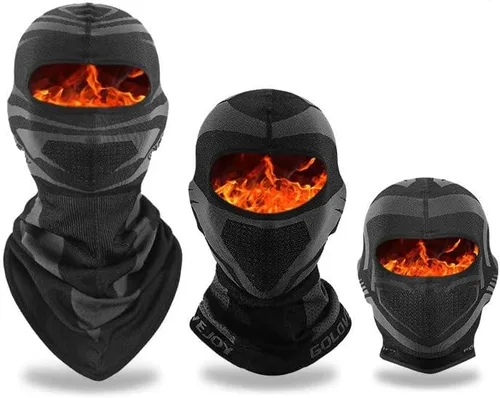 Vista 9 de Máscara de esquí pasamontañas de invierno para hombres y mujeres, para clima frío, protección contra el viento, equipo para esquí, snowboard, paseo