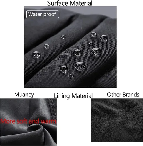 Vista 3 de Mens Ski Snow Waterproof Softshell Outdoor Hiking Velour Lined with Zipper Bottom Leg