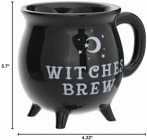 Vista 2 de Taza de gres de caldero de cerveza de brujas