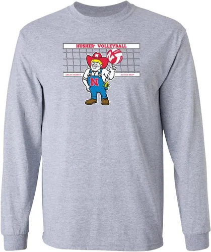 Vista 6 de CornBorn Elige tu diseño - Camisetas de manga larga de voleibol de Nebraska