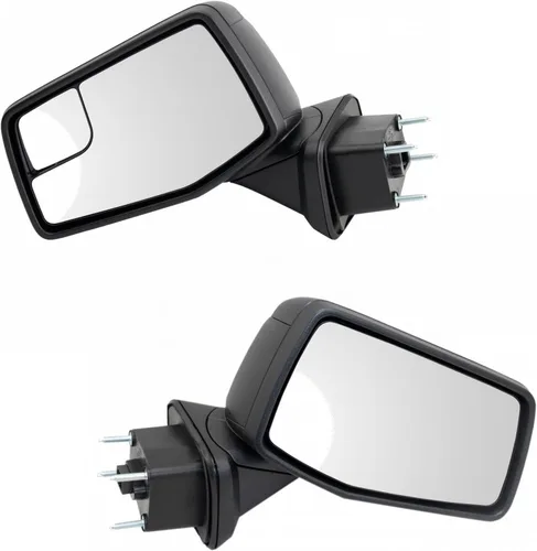 Vista 181 de TRQ Conjunto de 2 piezas de espejo lateral para conductor y pasajero, ajuste eléctrico, sin calefacción, sin memoria, color negro, compatible