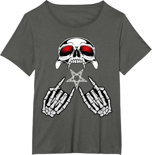 Vista 38 de Camisas de metal pesado con diseño de abanico de metal Negro