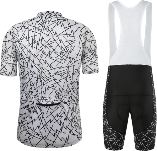 Vista 31 de Coconut Ropamo CR - Conjunto de camiseta de ciclismo para hombre, con cremallera y bolsillo con pantalones cortos con acolchado 4D