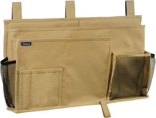 Vista 21 de Surblue Organizador de cama colgante para mesita de noche, bolsa de almacenamiento con bolsillo para literas y camas de hospital, habitaciones