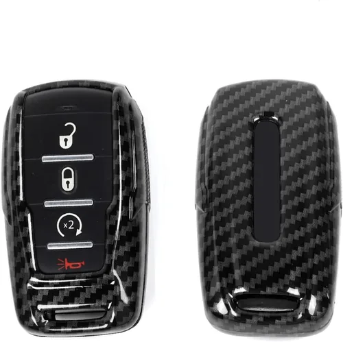Vista 14 de RT-TCZ Funda para Llavero Cubierta Bolsa para Llaves Soporte Carcasa de Protección Accesorios para Dodge RAM 2018-2022, Azul