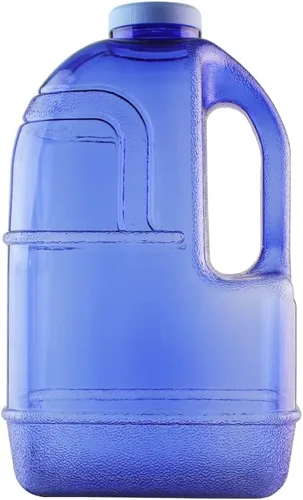 Vista 6 de New Wave Enviro Botella de agua icónica de 2.2 litros sin BPA con tapa de acero inoxidable, asa integrada para un fácil transporte, botella