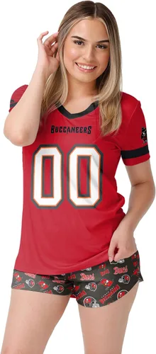 Vista 10 de FOCO NFL womens Nfl Team Logo Ladies Gameday Ready Jersey Pajama Set
