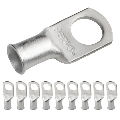 Vista 224 de SELTERM 5 piezas terminales de cable de cobre estañado 1/0 AWG perno de 1/2", extremos de cable de batería, terminales de anillo, conectores