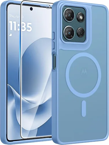Vista 290 de FNTCASE Funda para Motorola Moto G-Stylus-5G-2025: Funda magnética translúcida mate a prueba de golpes para Moto G Stylus 2026, funda protectora