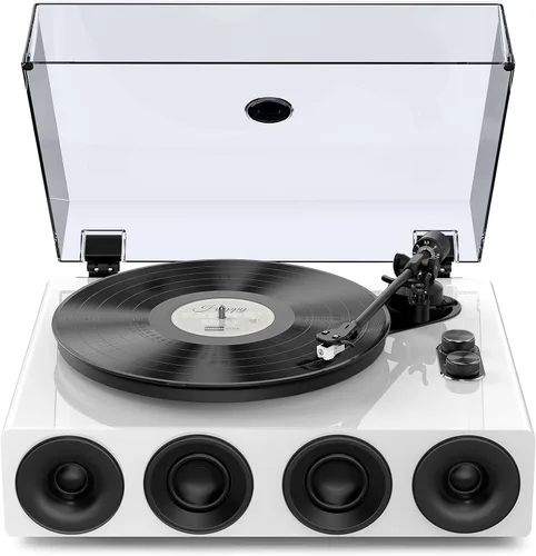 Vista 11 de 1 BY ONE High Fidelity All-in-One Record Player, Vinyl Turntable Negro