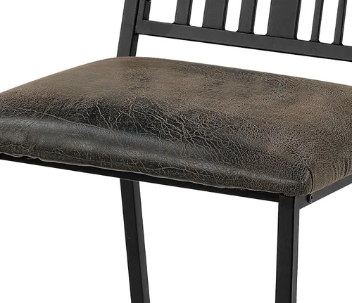 Vista 7 de Dining Chairs for Room Table & Seating Chair Sets Kitchen - Set of 2 Synthetic Leather Side Chairs with Padded Seat Cushion and Slatted Back Design