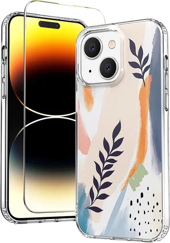 Vista 25 de Funda para iPhone 12 para mujer, [con protector de pantalla] ajuste delgado, diseño floral bohemio, lindo iPhone 12 Pro, patrón que nunca se