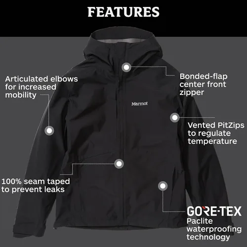 Vista 4 de Marmot - Chaqueta minimalista, ligera e impermeable para hombre.