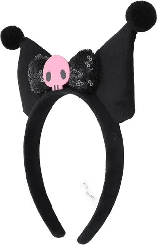 Vista 2 de Bioworld Kuromi - Diadema de tela de felpa suave para cosplay