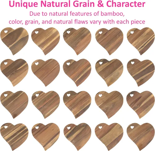 Vista 5 de Tabla de charcutería en forma de corazón – Tabla de charcutería de corazón, tabla de chautierre, tabla de cortar para pechuga, plato de carne