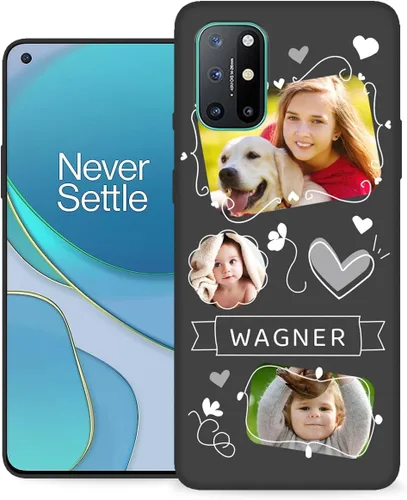 Vista 15 de Funda personalizada para OnePlus 8T con nombre de foto y texto, personalizado One Plus 8 T para teléfono móvil/smartphone/teléfono móvil/teléfono