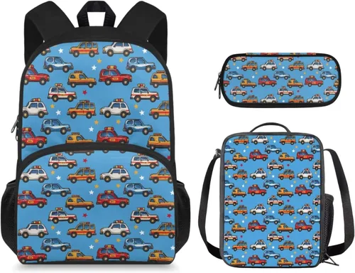 Vista 23 de Mochila 3D Otter para niños de 9 a 11 años, bonita mochila para niñas para la escuela, mochila elegante para niños con lonchera y bolsa