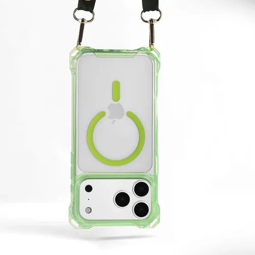 Vista 9 de Funda magnética para iPhone 13 Pro Max, con marco suave magnético transparente, parte trasera de PC, cubierta protectora contra golpes con cordón
