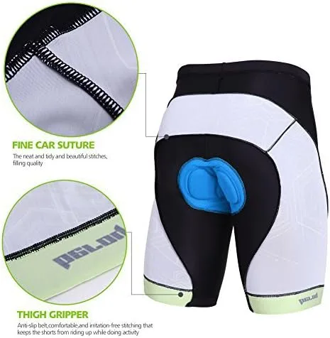 Vista 4 de beroy Pantalones de ciclismo cómodos para hombre, pantalones cortos de bicicleta acolchados 3D