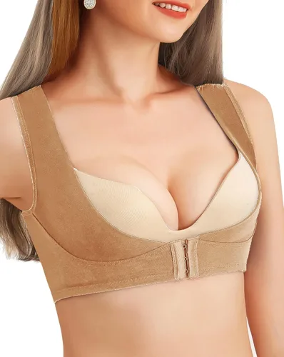 Vista 3 de Soporte para el pecho para mujer, corrector de postura, chaleco moldeador, brasier moldeador, brasier push up, soporte de espalda