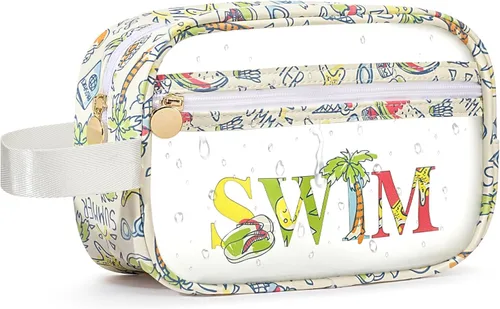 Vista 11 de COSHAYSOO Bolsas transparentes para aperitivos, bolsa de viaje para mujeres y niñas, lindas vacaciones de verano, playa, piscina, día del lago