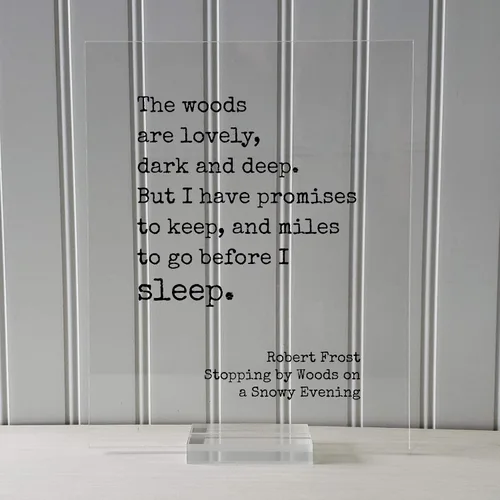 Vista 3 de Robert Frost - Cita flotante - El bosque es encantador, oscuro y profundo Pero tengo promesas que mantener y millas por recorrer antes de dormir