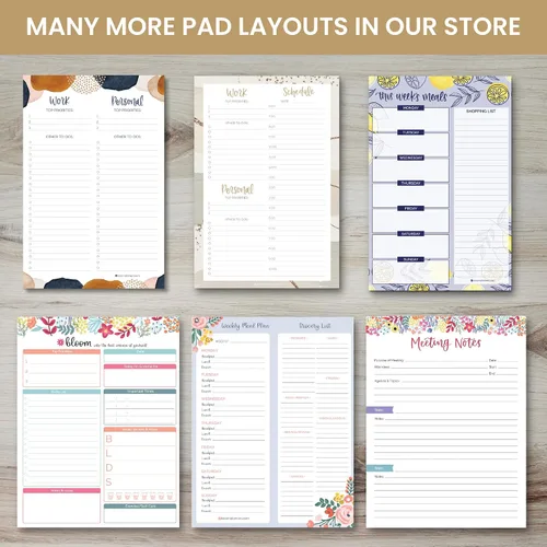 Vista 7 de bloom daily planners Bloc de lista de tareas programadas diarias sin fecha, hojas de planificación arrancables, 6 x 9 pulgadas, mármol con bloqueo