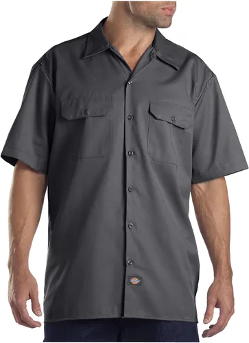 Vista 4 de Dickies Camisa de trabajo de sarga flexible de manga corta para hombre