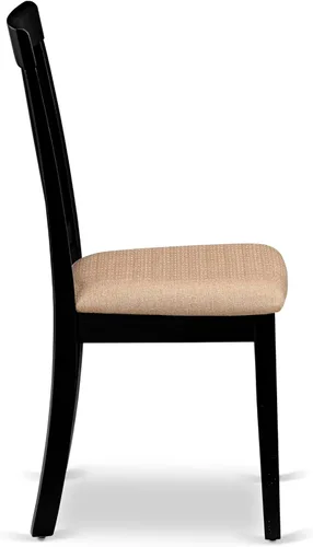Vista 9 de East West Furniture AVAT5-BLK-C - Juego de mesa de comedor de 5 piezas para 4 personas, incluye una mesa de cocina ovalada con hojas de mariposa y 4
