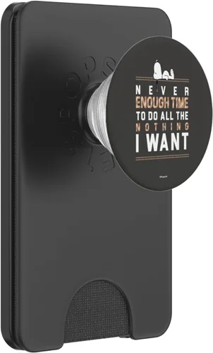 Vista 7 de Peanuts Snoopy Nunca suficiente tiempo PopSockets intercambiable PopGrip