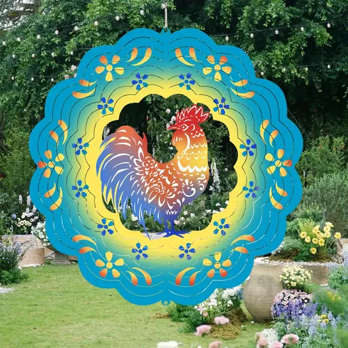 Vista 12 de Molinillos de viento de abeja colgantes en 3D, regalos de abeja para mujeres, mamá, abuela, papá, escultura cinética de viento de resorte de metal