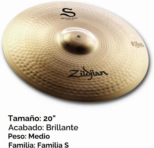 Vista 2 de Zildjian S20MR 20" S Medium Ride Platillo