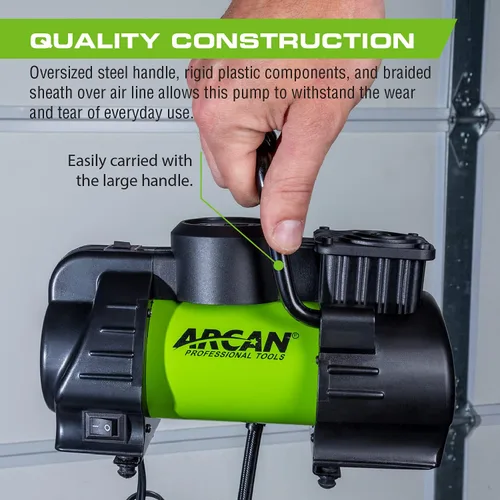 Vista 4 de Arcan Bomba de compresor de aire portátil 12V/DC (APACP12VDC)